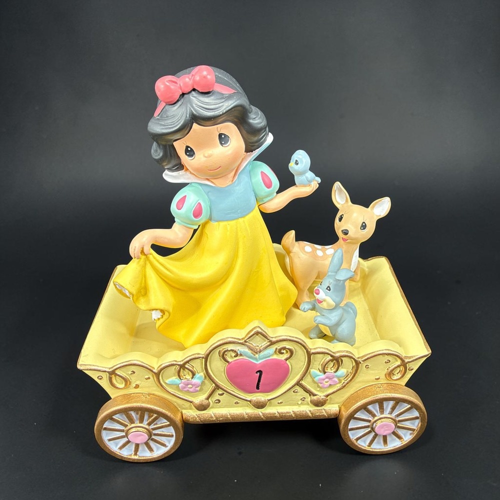 Precious Moments Disney Snow White Birthday Train Age 1 Resin Figurine 104403
